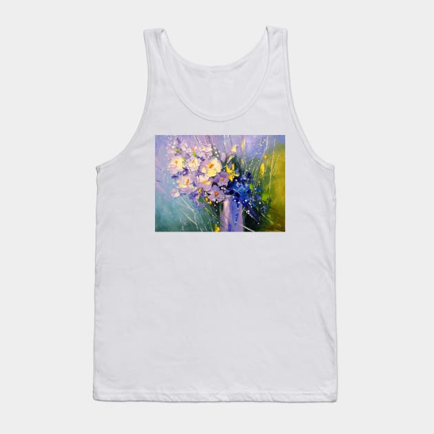 A bouquet of morning flowers in a glass Tank Top by OLHADARCHUKART